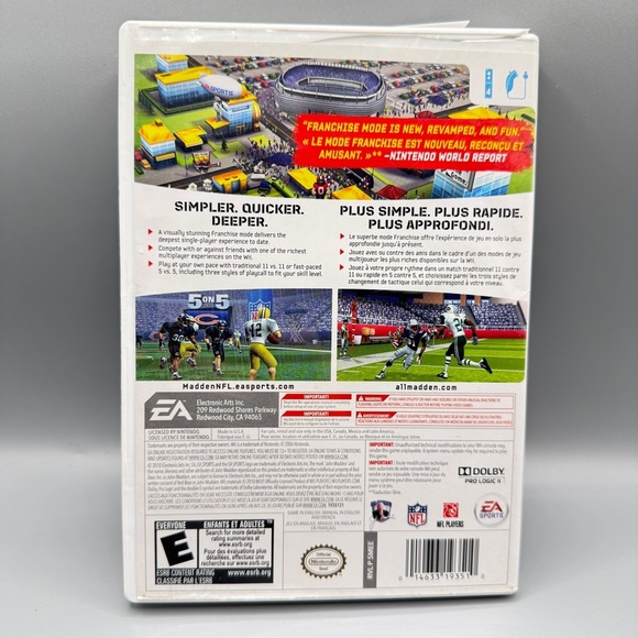 Madden NFL 11 Wii Game Tested with Case - Picture 3 of 6